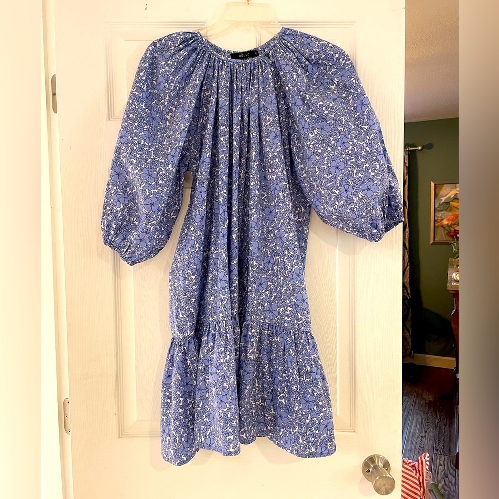 DELUC WOMEN'S ANGELA MINI DRESS in blue floral - Picture 3 of 6